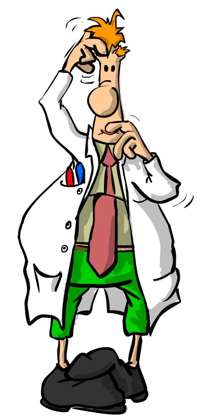 Confused scientist